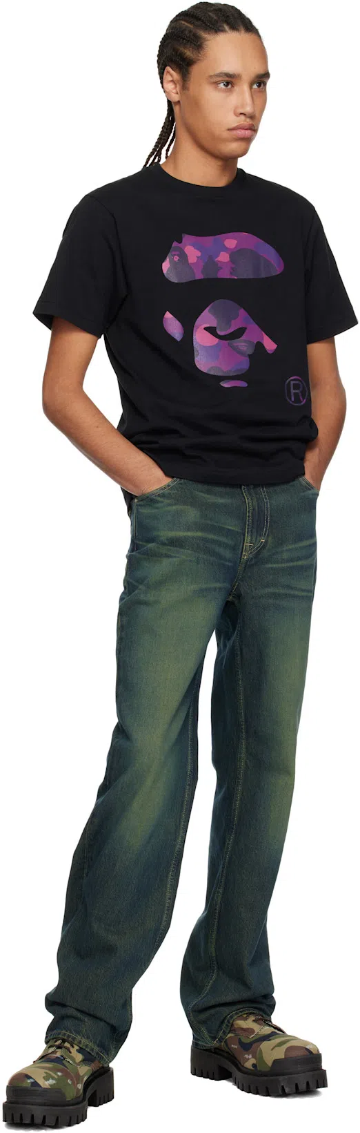 BALENCIAGA Strike L20 Canvas Camo Boots 42 In Dark Camo