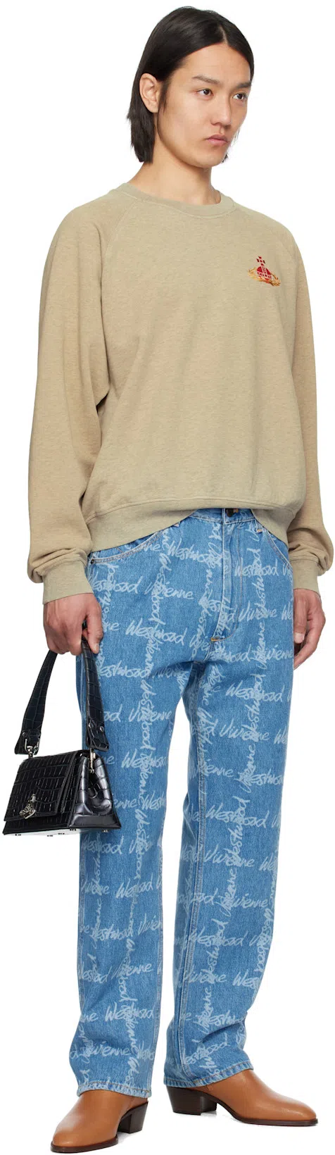 VALENTINO GARAVANI Tan Pat Boots In Qsn Roasted Pecan