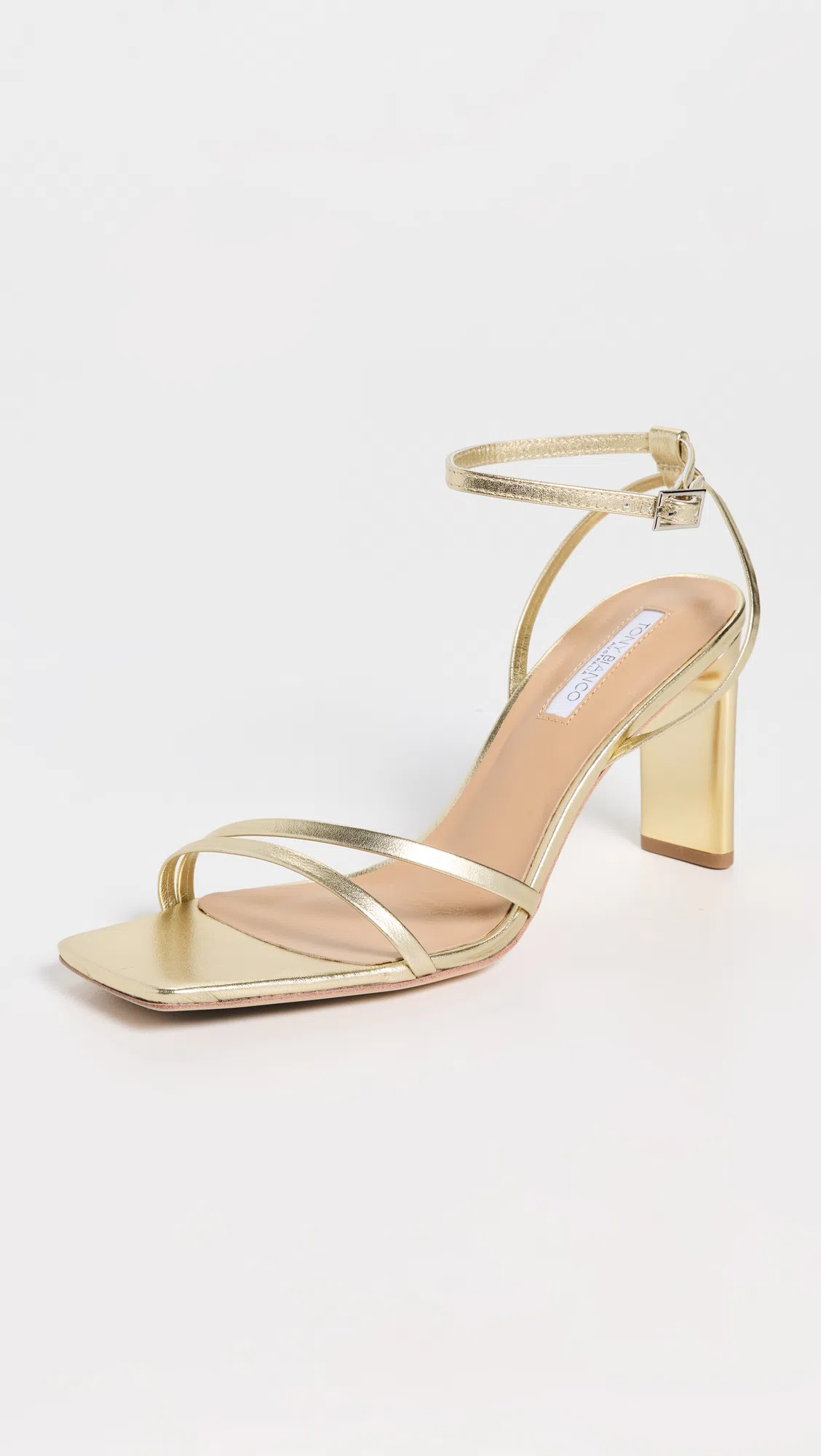 TONY BIANCO Corso Heel In Gold Nappa Metallic