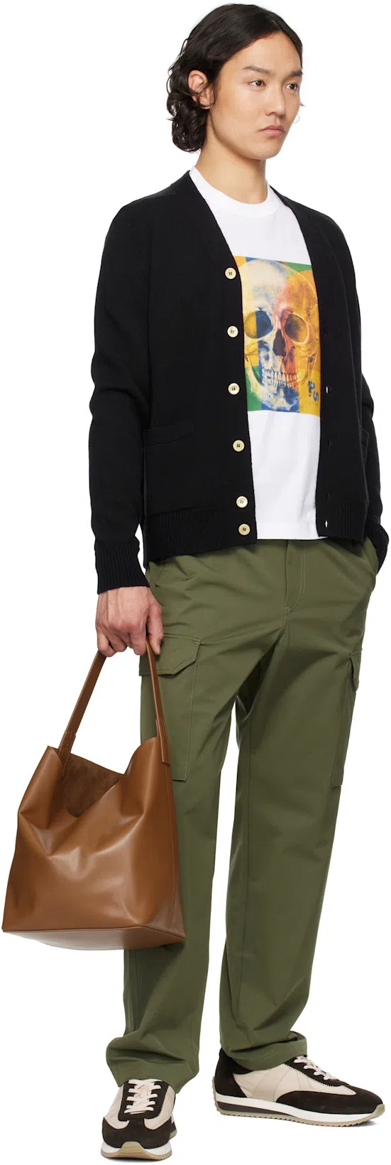 PS BY PAUL SMITH Skull Square Cotton T Shirt In White