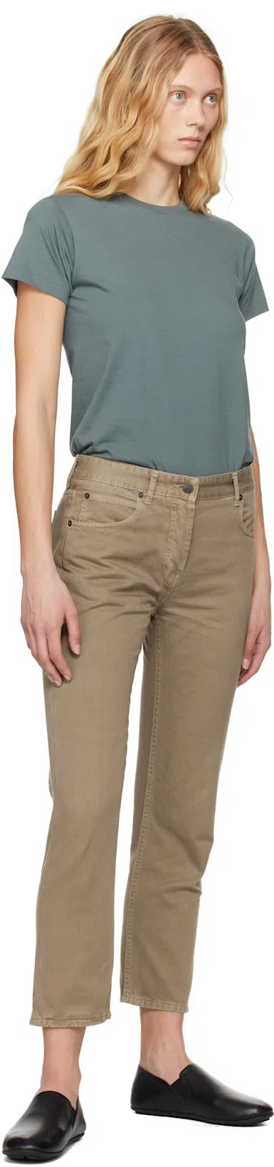 THE ROW Calibi Silk Blend Crew Neck T-shirt In Black