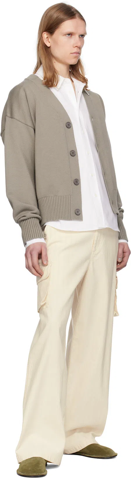 OUR LEGACY Off-white Mount Cargo Pants In Ecru Canal Stripe