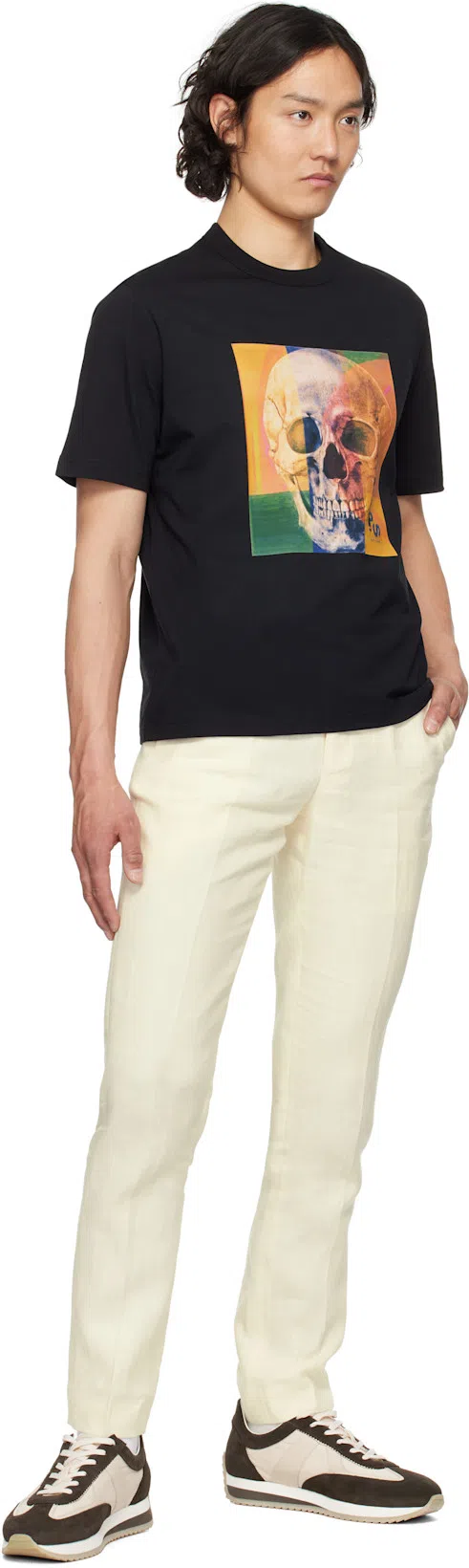 PS BY PAUL SMITH Mens  Skull Square Short-sleeve Cotton-jersey T-shirt In Black