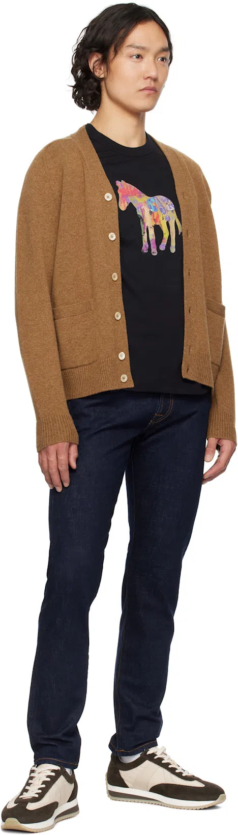 PS BY PAUL SMITH Zebra Craft Cotton T Shirt In Black