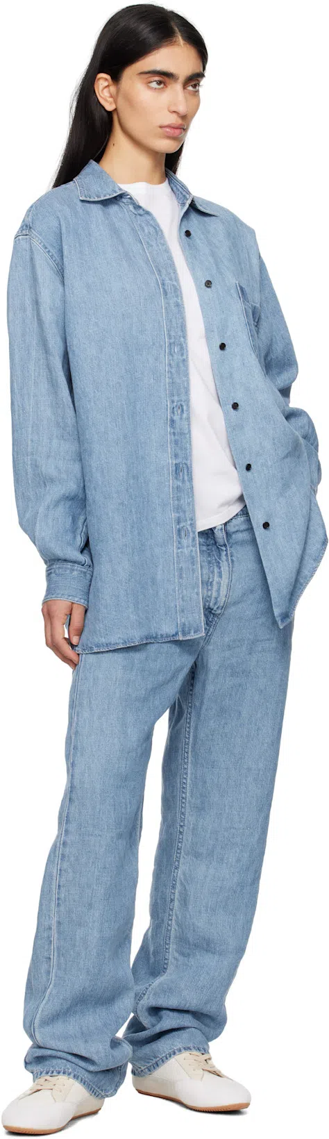 THE ROW Riaco Mid-rise Slim-leg Jeans In Blue