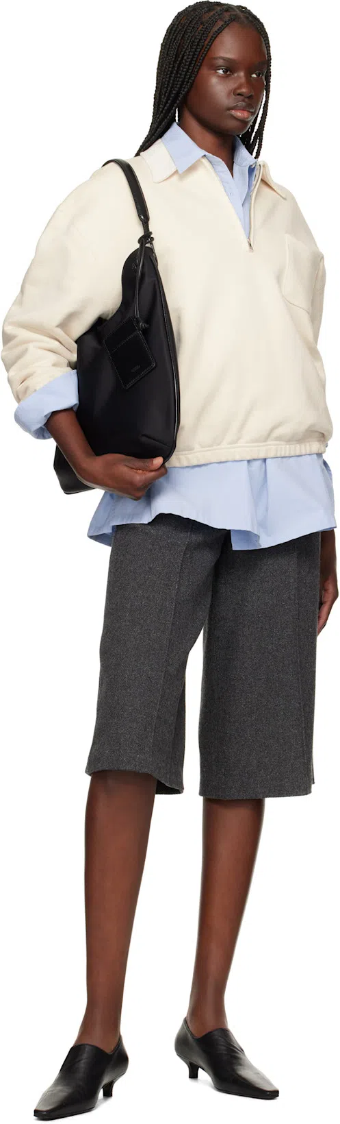 TOTÊME Toteme The Block Heel Croc Embossed Loafer In Dark Brown