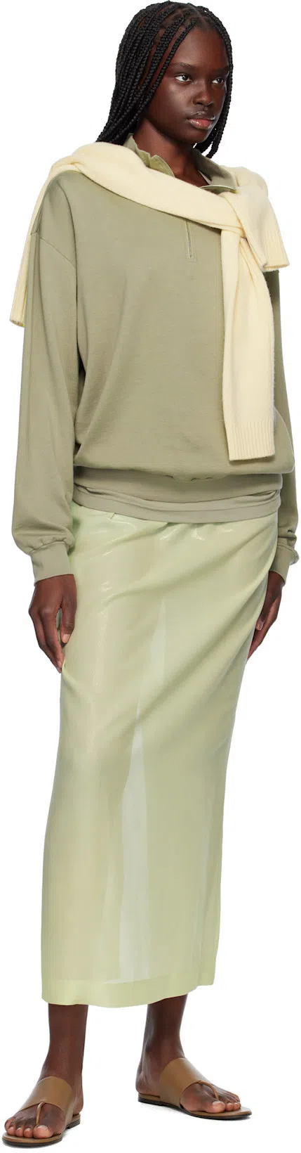 MAISON MARGIELA Leather Lace-up Trainers Featuring Suede Accents In White