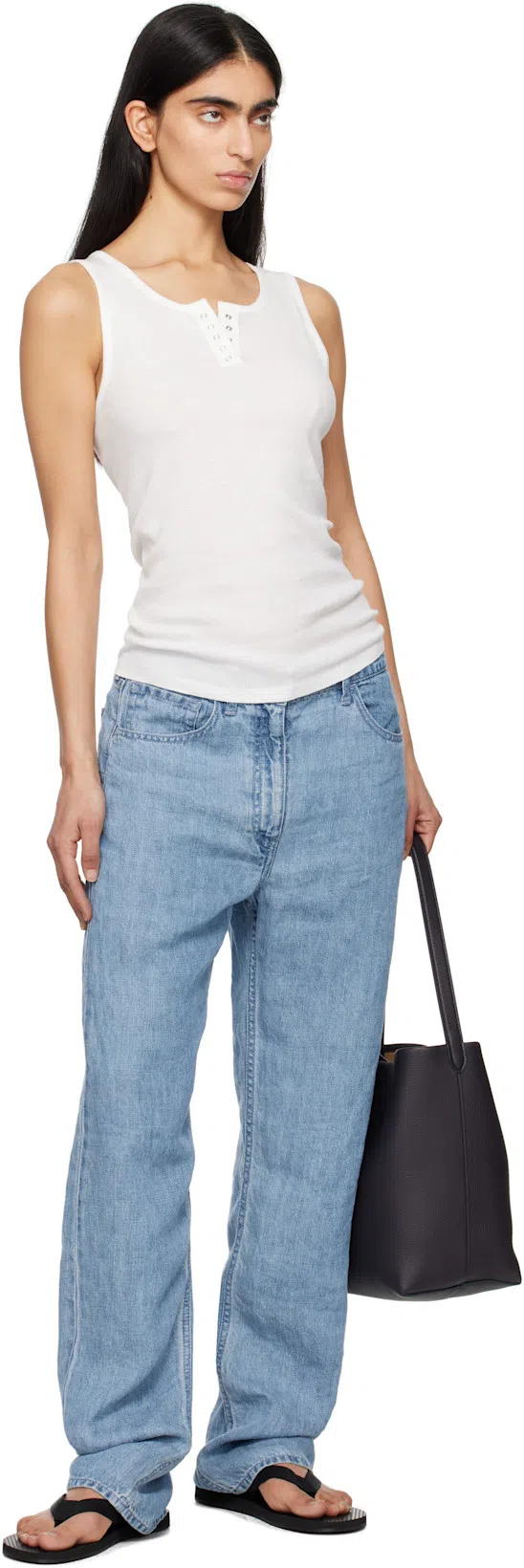 THE ROW Riaco Mid-rise Slim-leg Jeans In Blue