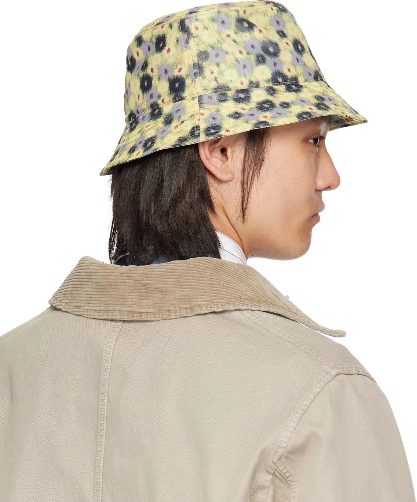 BURBERRY Cotton Jacket With Corduroy Collar And Embroidered Detail In Heron