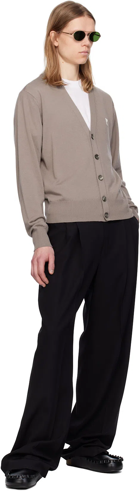 AMI ALEXANDRE MATTIUSSI Ami Paris Ami De Coeur White Oversize T Shirt