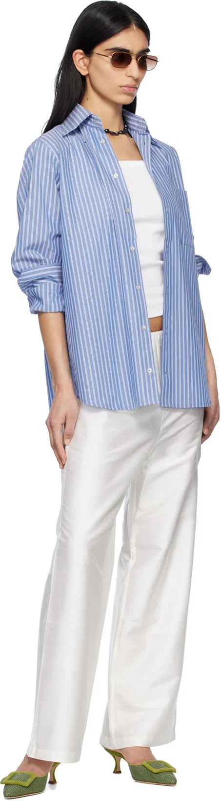 MANOLO BLAHNIK Maysale Woven Buckle Mule Pumps In Dark Green