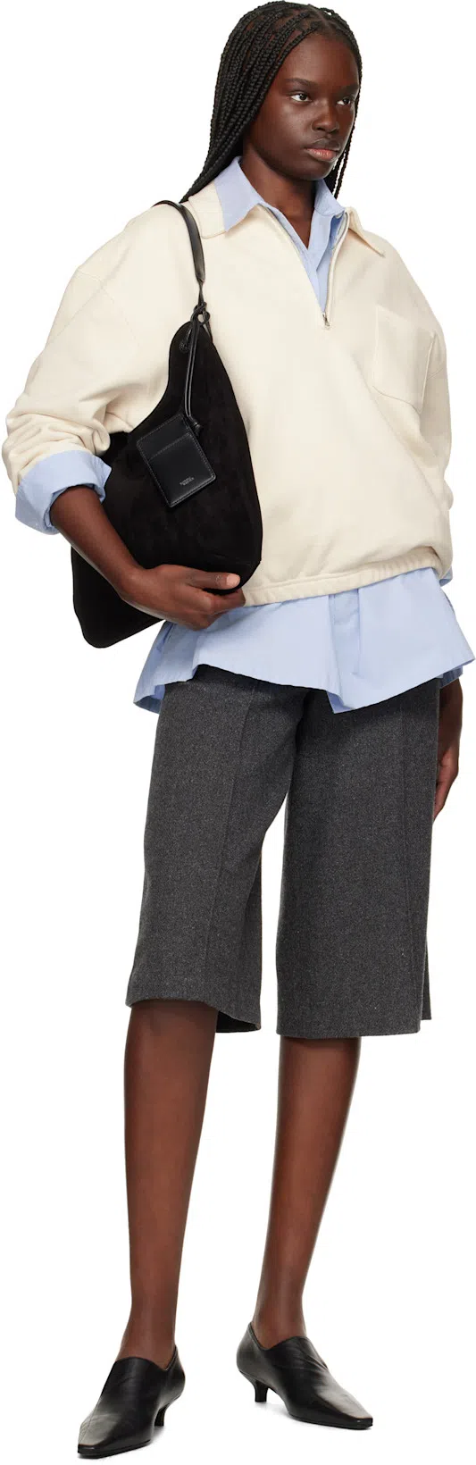 TOTÊME Toteme The Block Heel Croc Embossed Loafer In Dark Brown