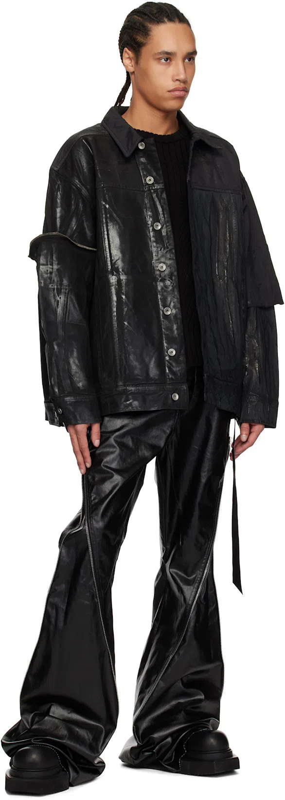 RICK OWENS Army Cyclops Turbo High-top Platform Boots In Black