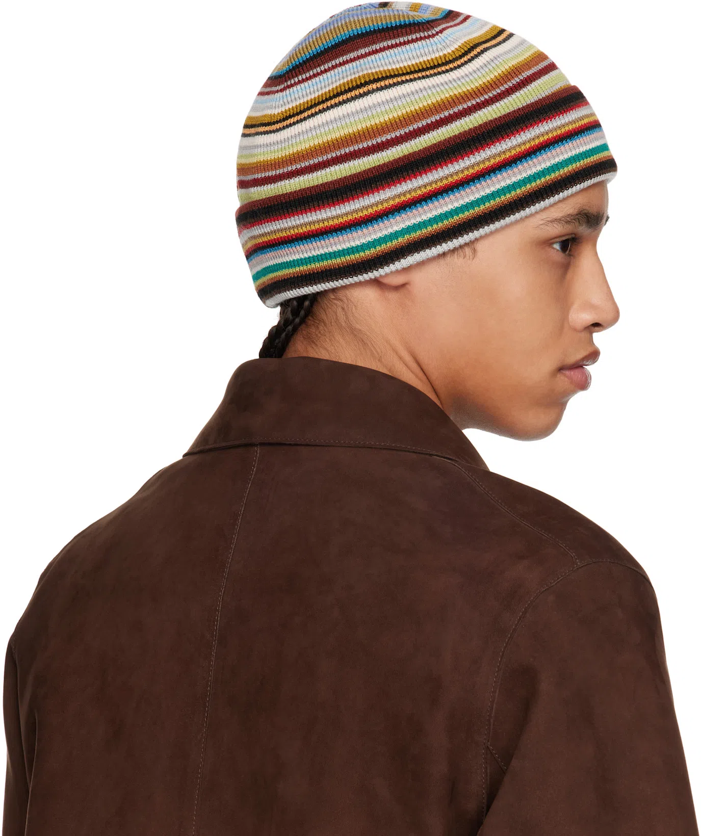 PAUL SMITH Patterned Intarsia-knit Virgin-wool Beanie In Multi Coloured