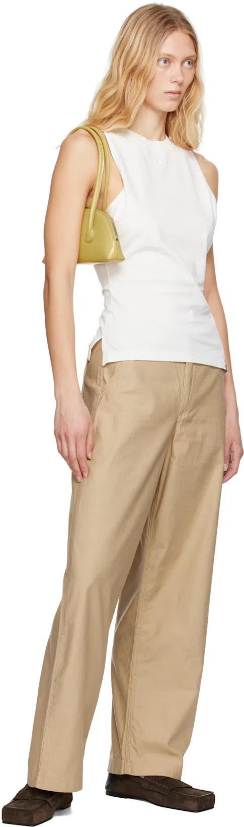 JACQUEMUS Loafers Square Toe Contrast Heel In Brown