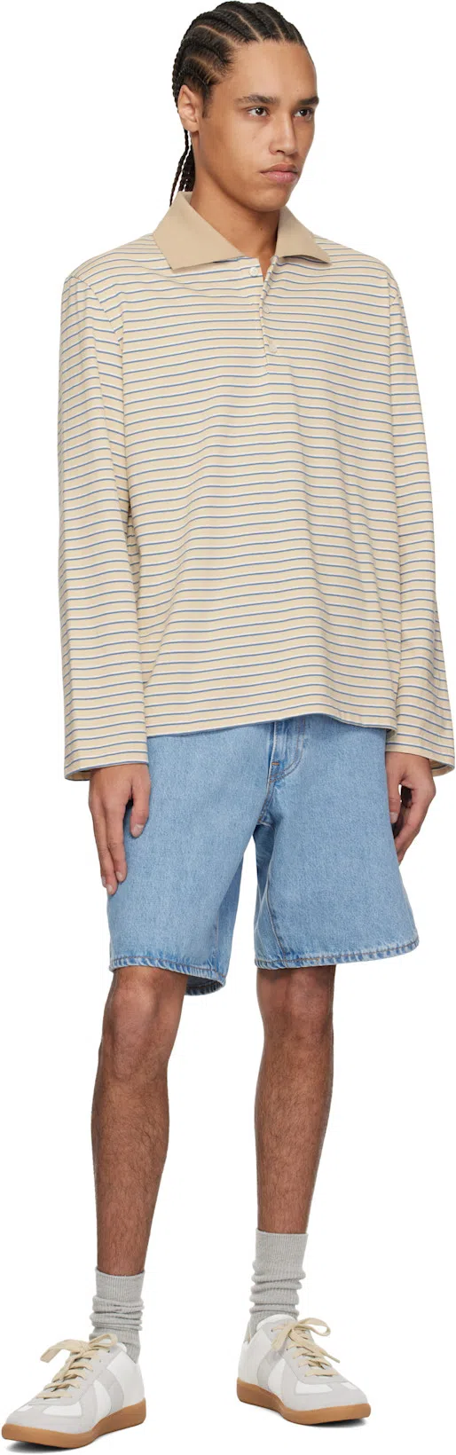 LEVI'S Blue 468 Stay Loose 9 Denim Shorts In Light Jog Shorts