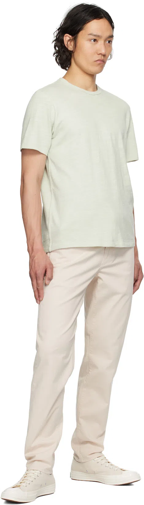 RAG & BONE Off-white Haydon Straight Fit Cotton Chino Trousers In Sand