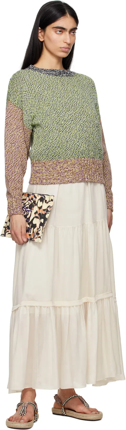 CHLOÉ Off-white Sleeveless Maxi Dress In 115 Dusty White