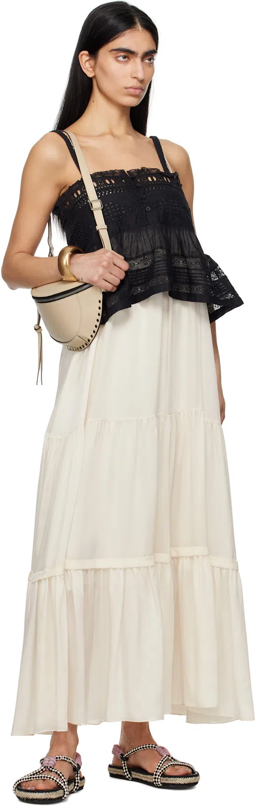 CHLOÉ Off-white Sleeveless Maxi Dress In 115 Dusty White