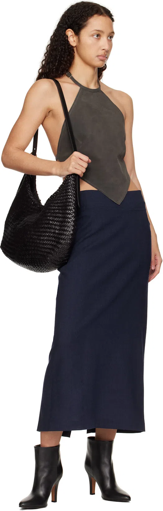 THE ROW Black Prudens Boots In Blk Black