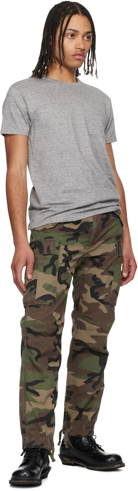 RRL Two-pack Gray Jersey Pocket T-shirts