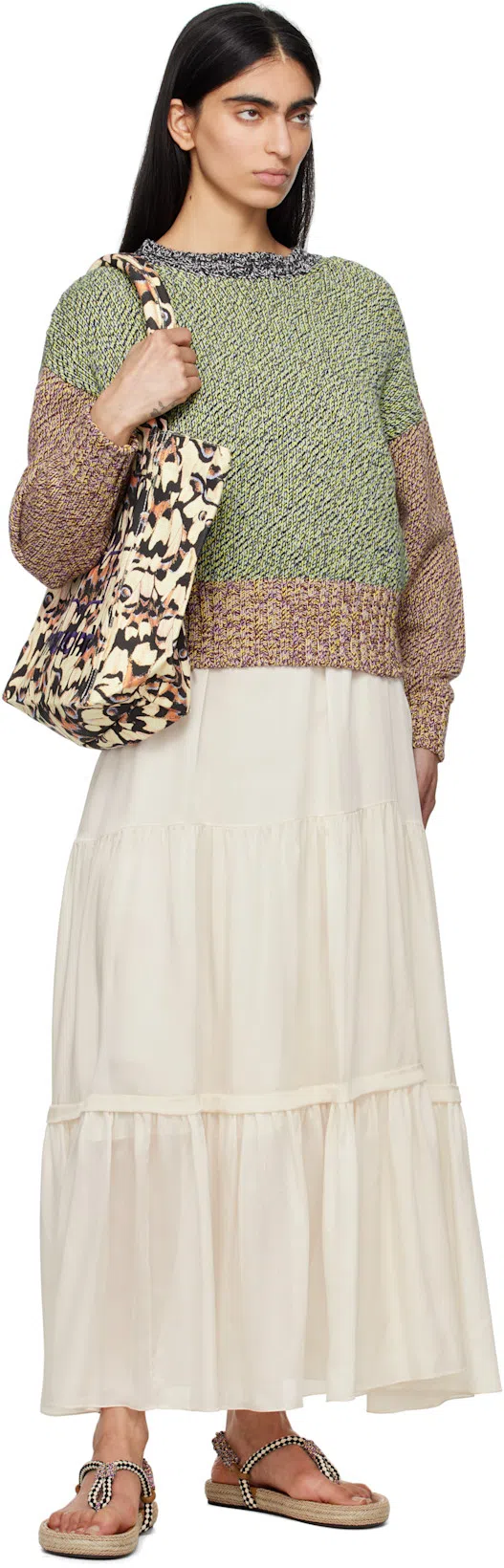 CHLOÉ Off-white Sleeveless Maxi Dress In 115 Dusty White