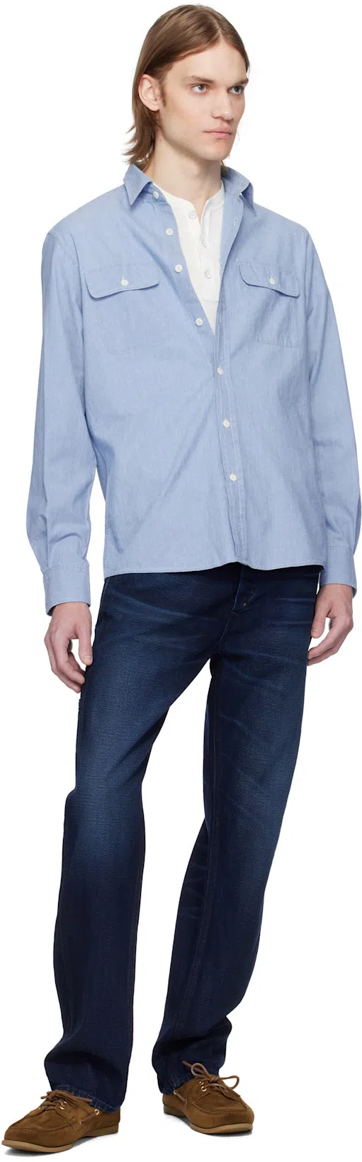 RAG & BONE White Cotton Classic Short Sleeve Henley