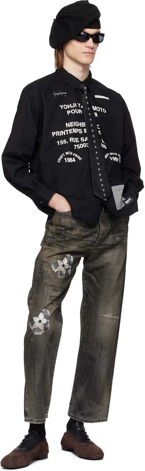 YOHJI YAMAMOTO X Neighborhood Savage Jeans In Blue