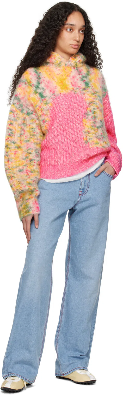 MAISON MARGIELA Leather Lace-up Trainers Featuring Suede Accents In White