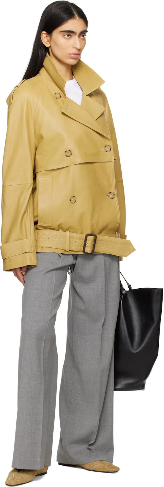 THE ROW Tori Cotton-jersey T-shirt In Neutral