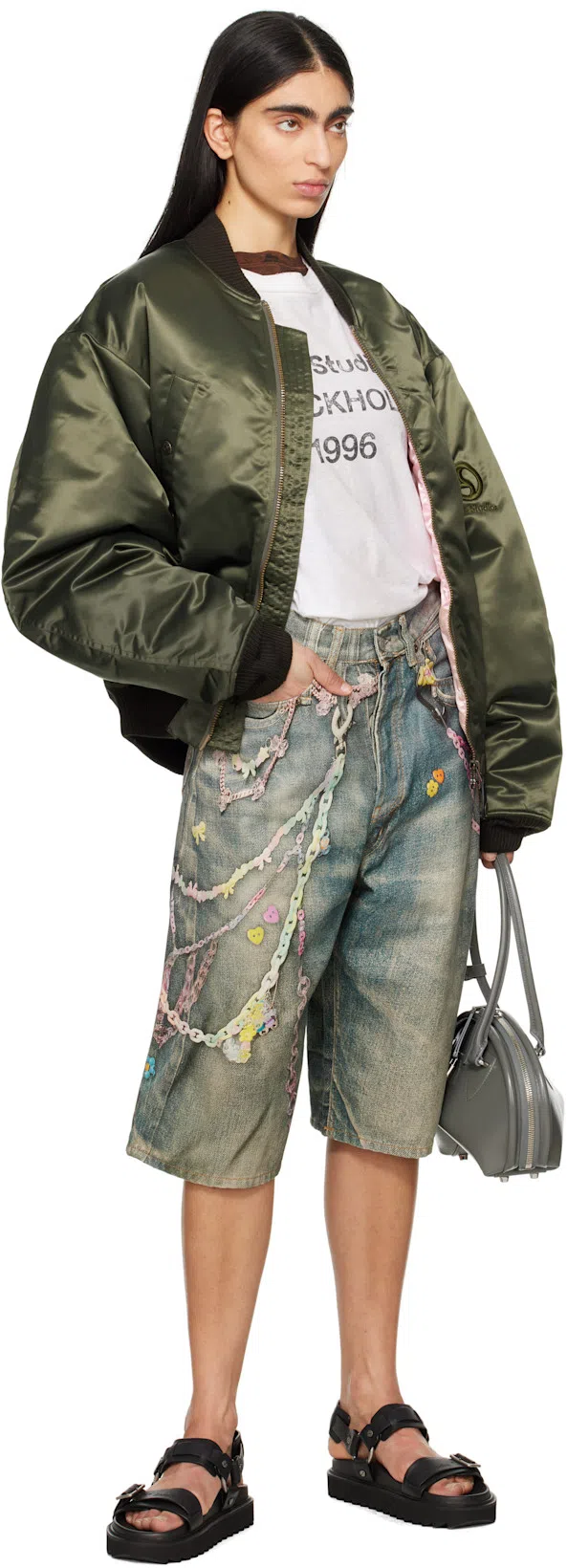 ACNE STUDIOS 30mm Leather Buckle Strap Sandals In Black