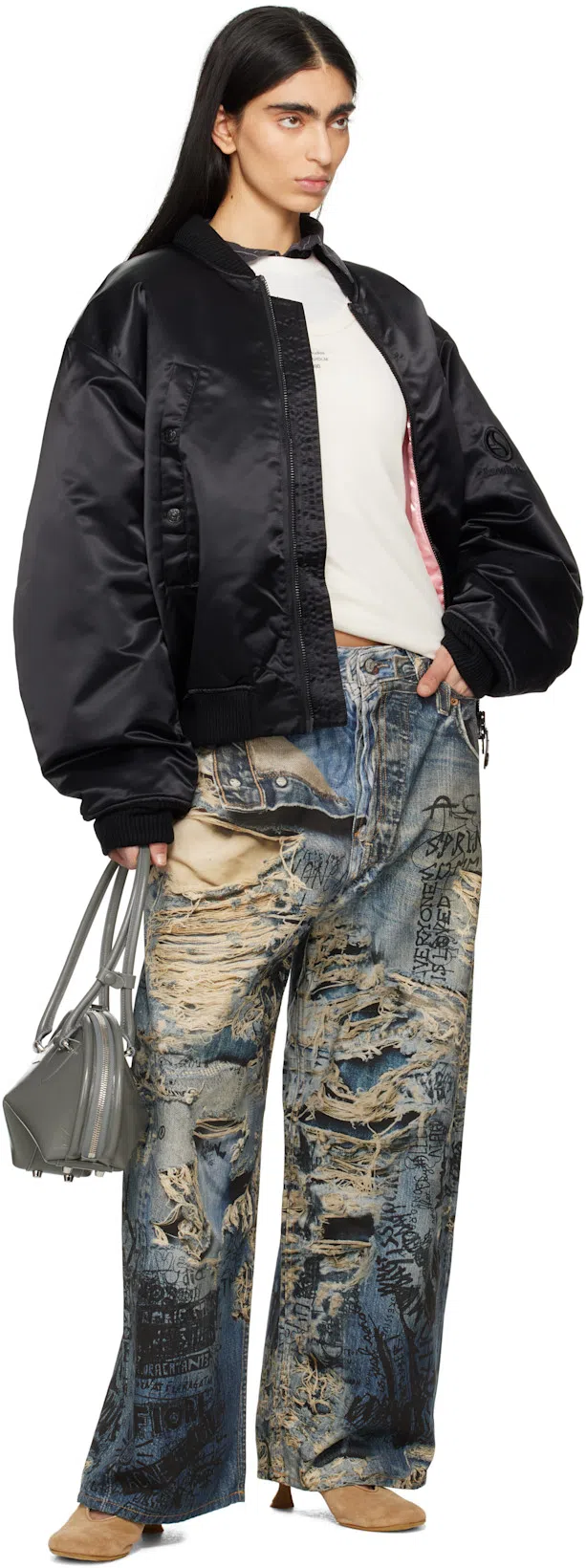 ACNE STUDIOS Black Logogram Bomber Jacket In 900 Black