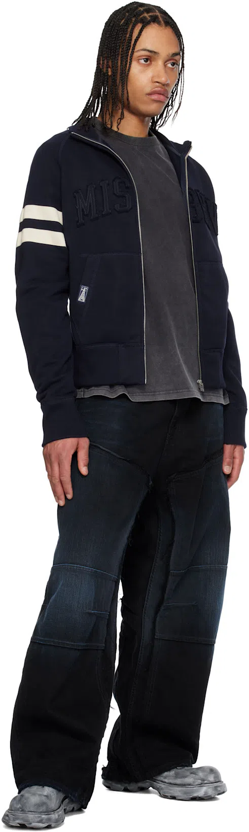 BALENCIAGA Men Blue Five Pocket Jeans With Faded Effect In Denim Man