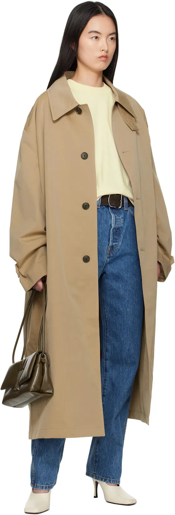 KHAITE Abigail High Rise Straight Jeans In Blue