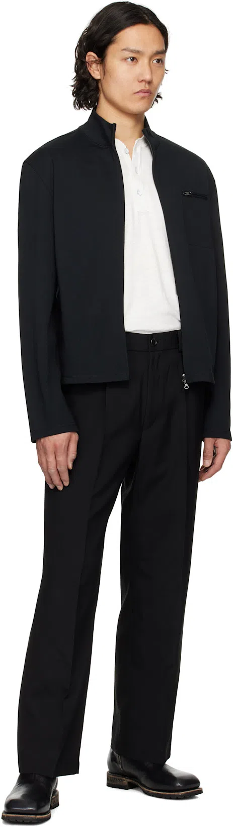 RAG & BONE White Cotton Classic Short Sleeve Henley