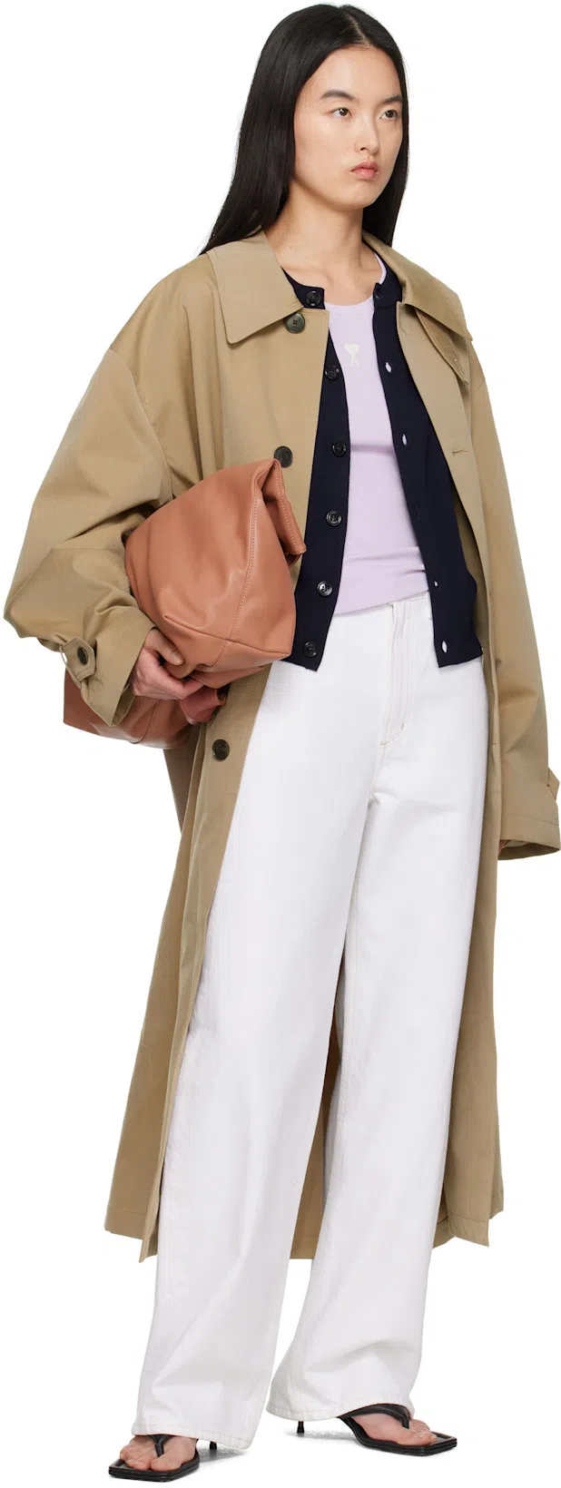 AGOLDE Dame High Rise Wide Leg Jeans In Fortune Cookie In White