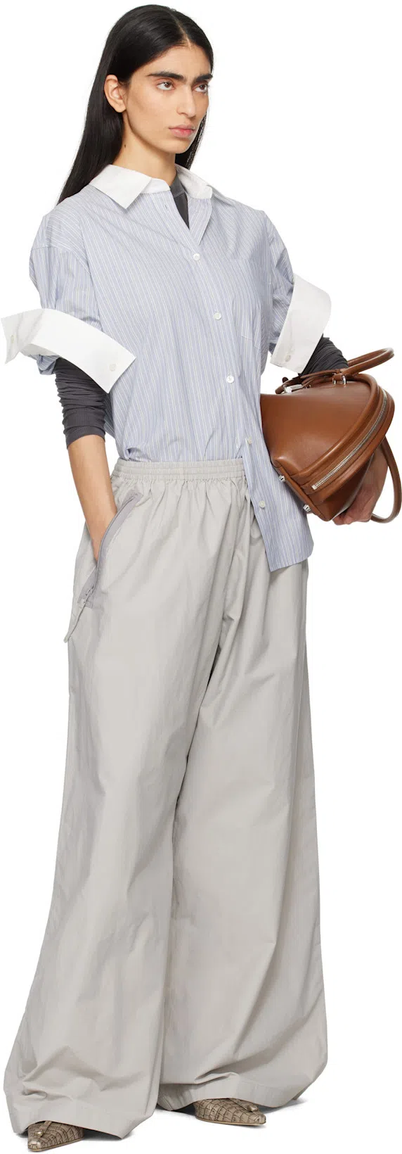 ACNE STUDIOS Brown Bowlina Shoulder Bag In 295 Cognac Brown