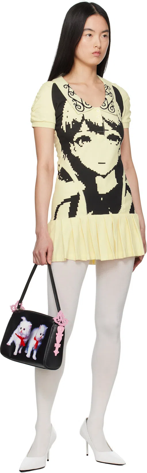 ABRA White Pointed Toe Heels In White 10