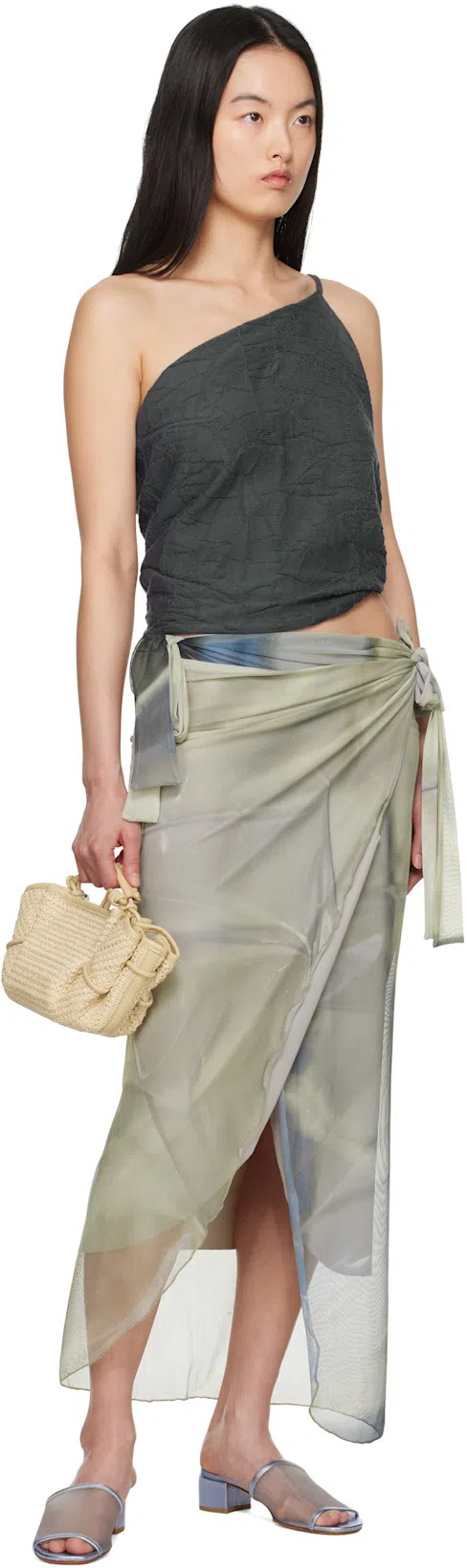 MARYAM NASSIR ZADEH Blue Sophie Heeled Sandals In 137 Iris Metallic Ca