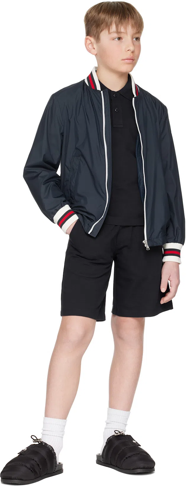 MONCLER Mon Pocket Padded Black Mules In Multi