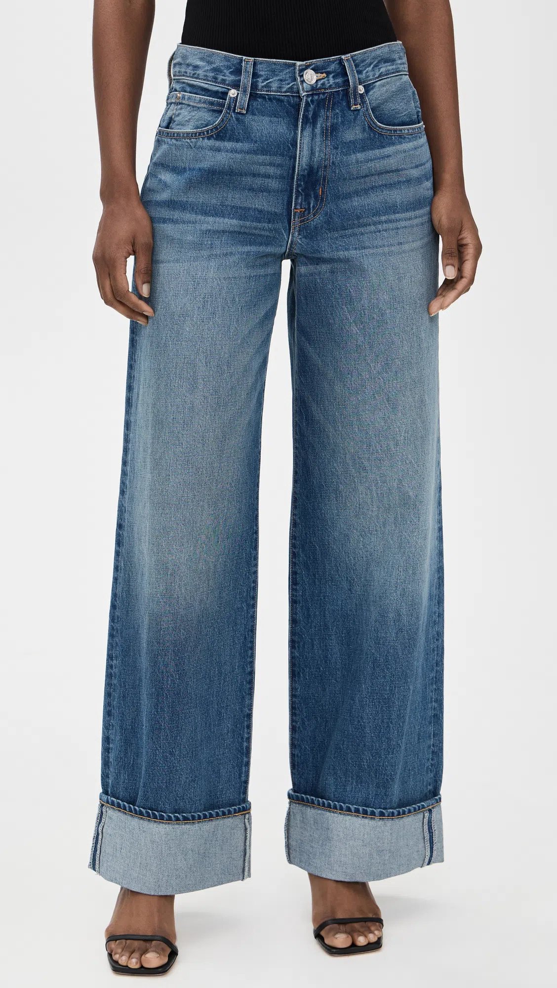 STAUD Crescent Moon-shaped Mini Bag In Polished Black Leather