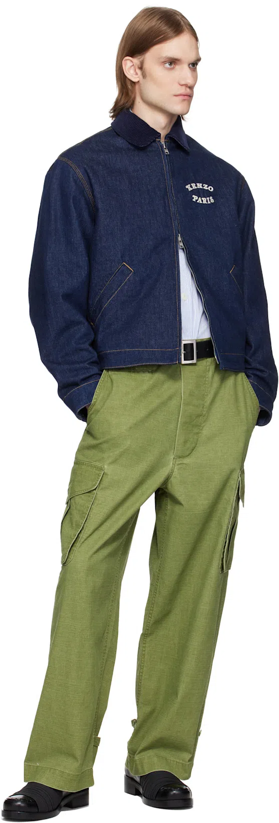 KENZO Verdy Collection Padded Workwear Jacket In Denim