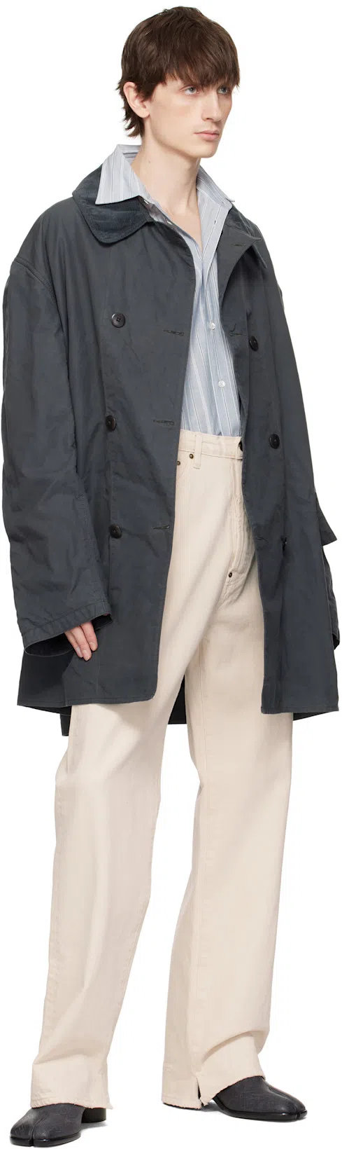 MAISON MARGIELA Brown Leather Tabi Ankle Boots