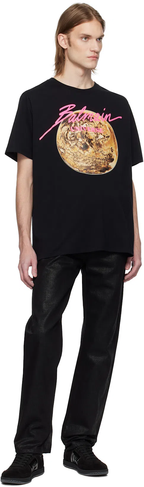 BALMAIN Swan Suede And Patent Leather Sneakers In Multi