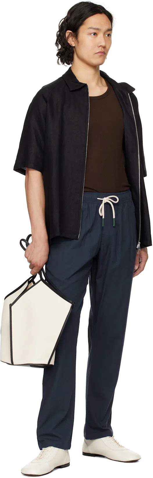 TONYWACK Brown Super Fine Wool Ribbed Tank Top In Dark Brown