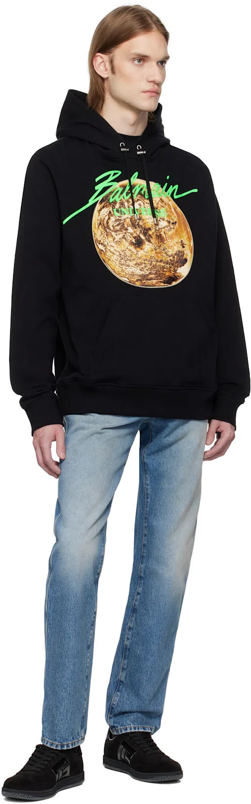 BALMAIN Swan Suede And Patent Leather Sneakers In Multi