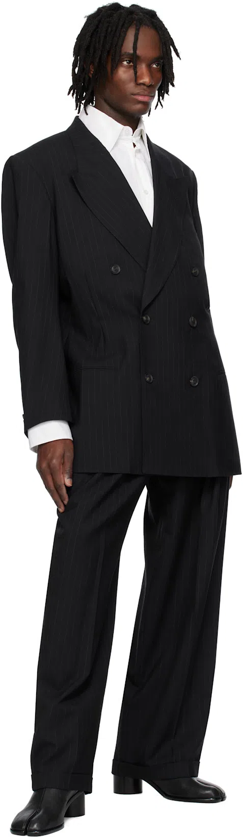 MAISON MARGIELA Brown Leather Tabi Ankle Boots