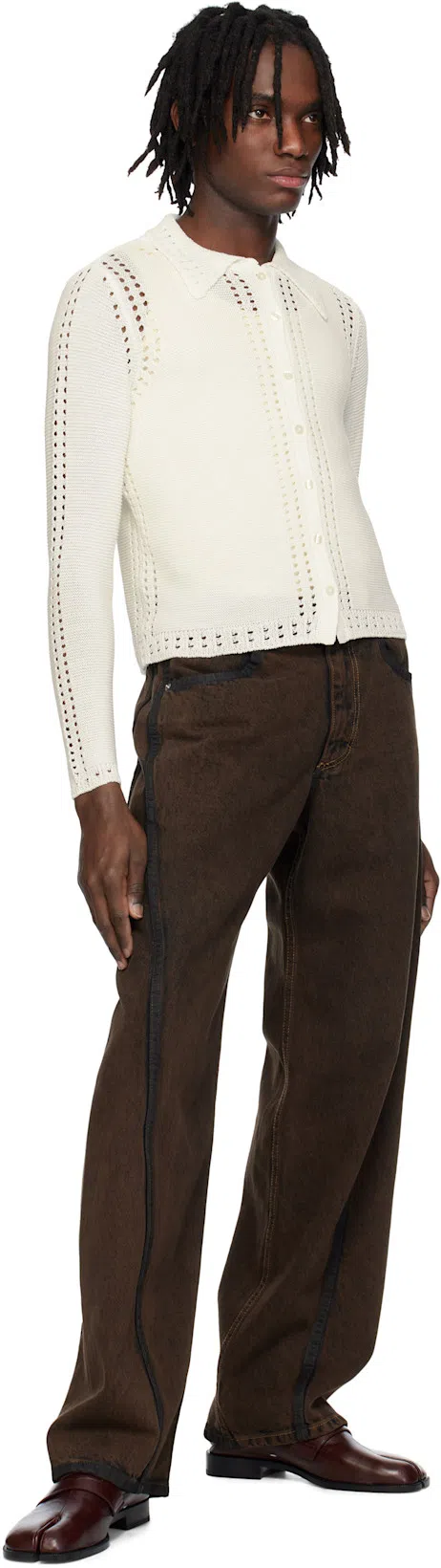 MAISON MARGIELA Burgundy Tabi City Loafer Mules In T5079 Vineyard Wine