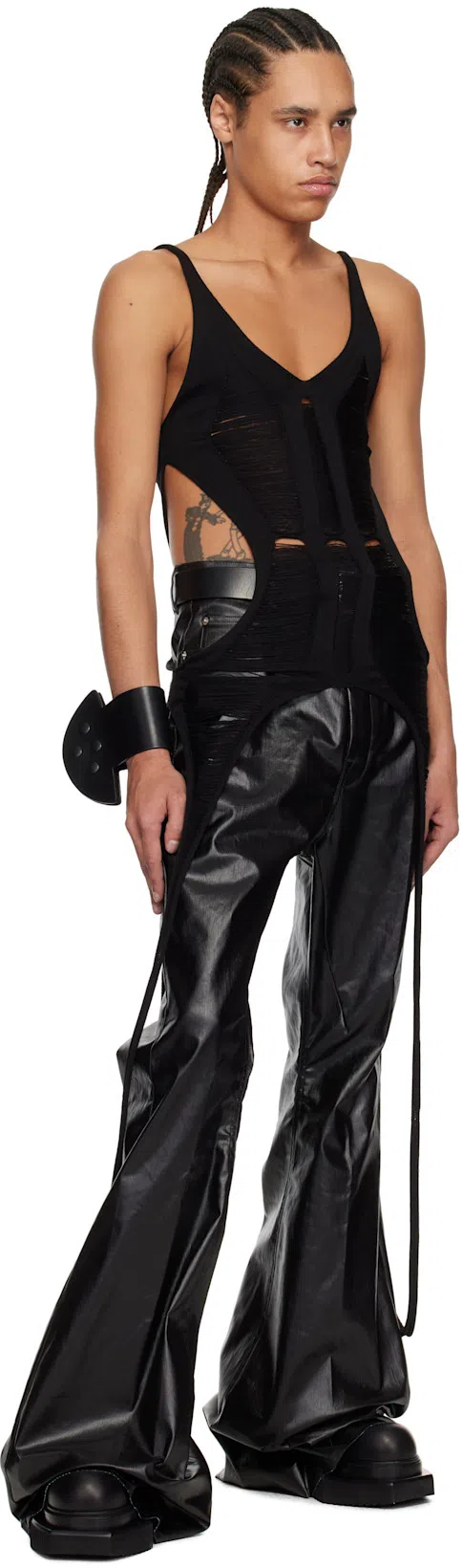 RICK OWENS Black Porterville Beatle Turbo Cyclops Chelsea Boots In 09 Black