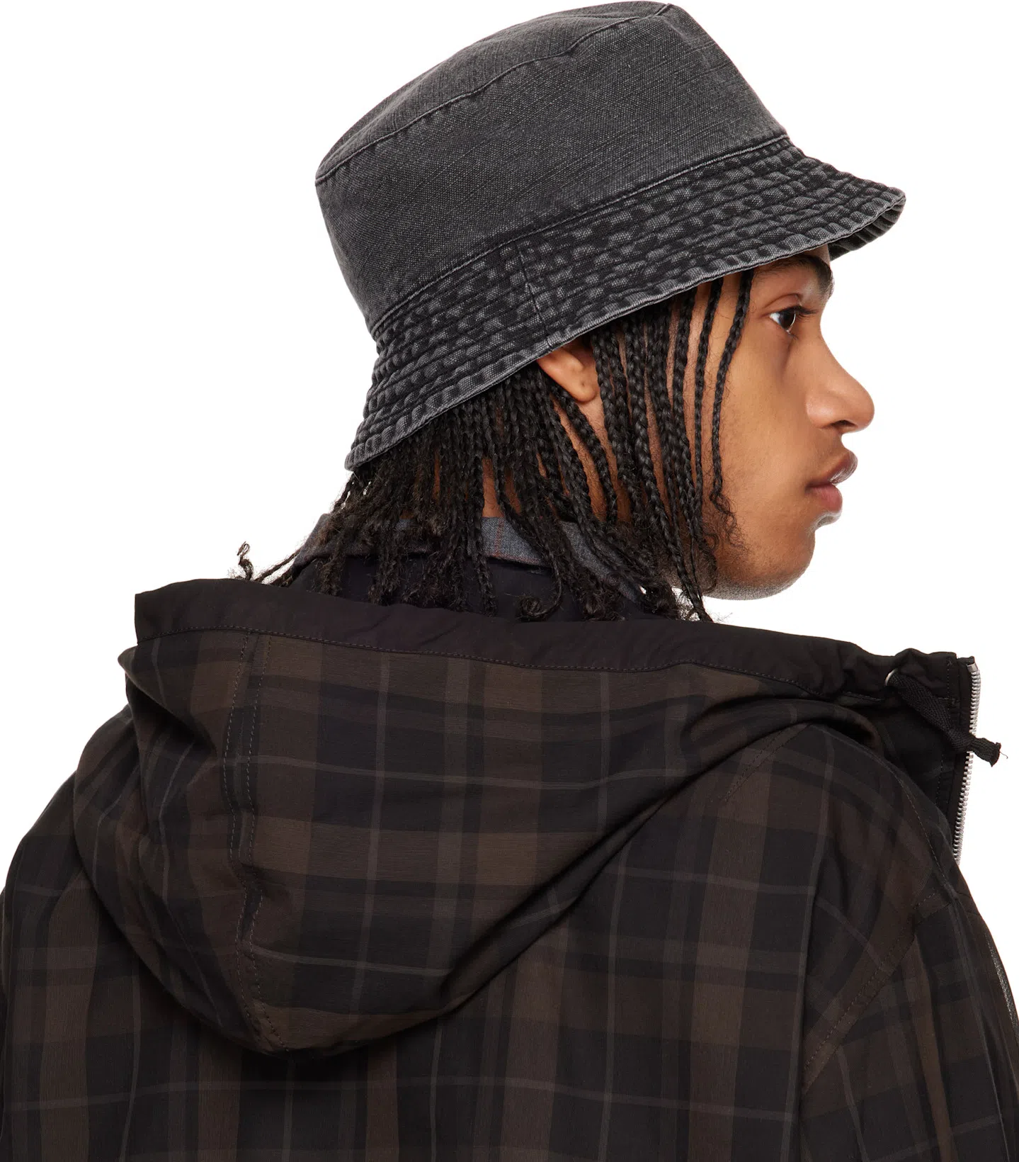 OUR LEGACY Above Plaid Cotton Blend Shirt In Black